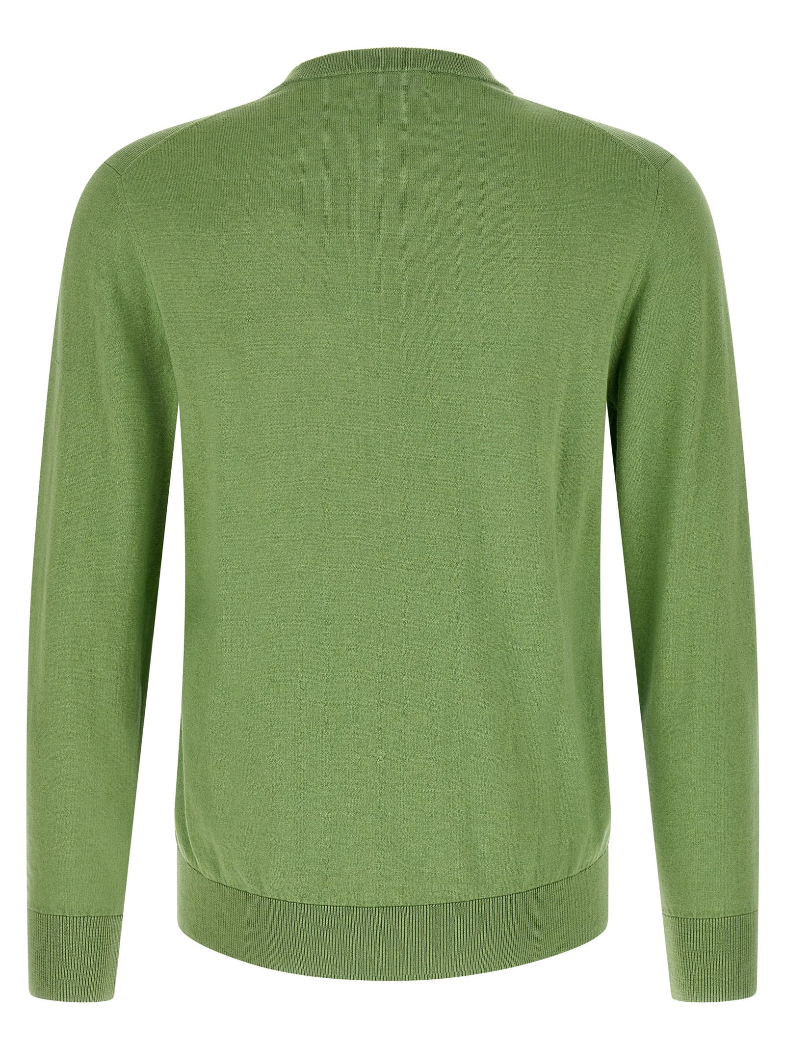 Cardigan by Ballantyne for men in cashmere cotton blend bicolour, green, patterned, argyle & jacquard features an crisp silhouette, showcasing a sophisticated crew neckline and detail for a truly crisp finish.