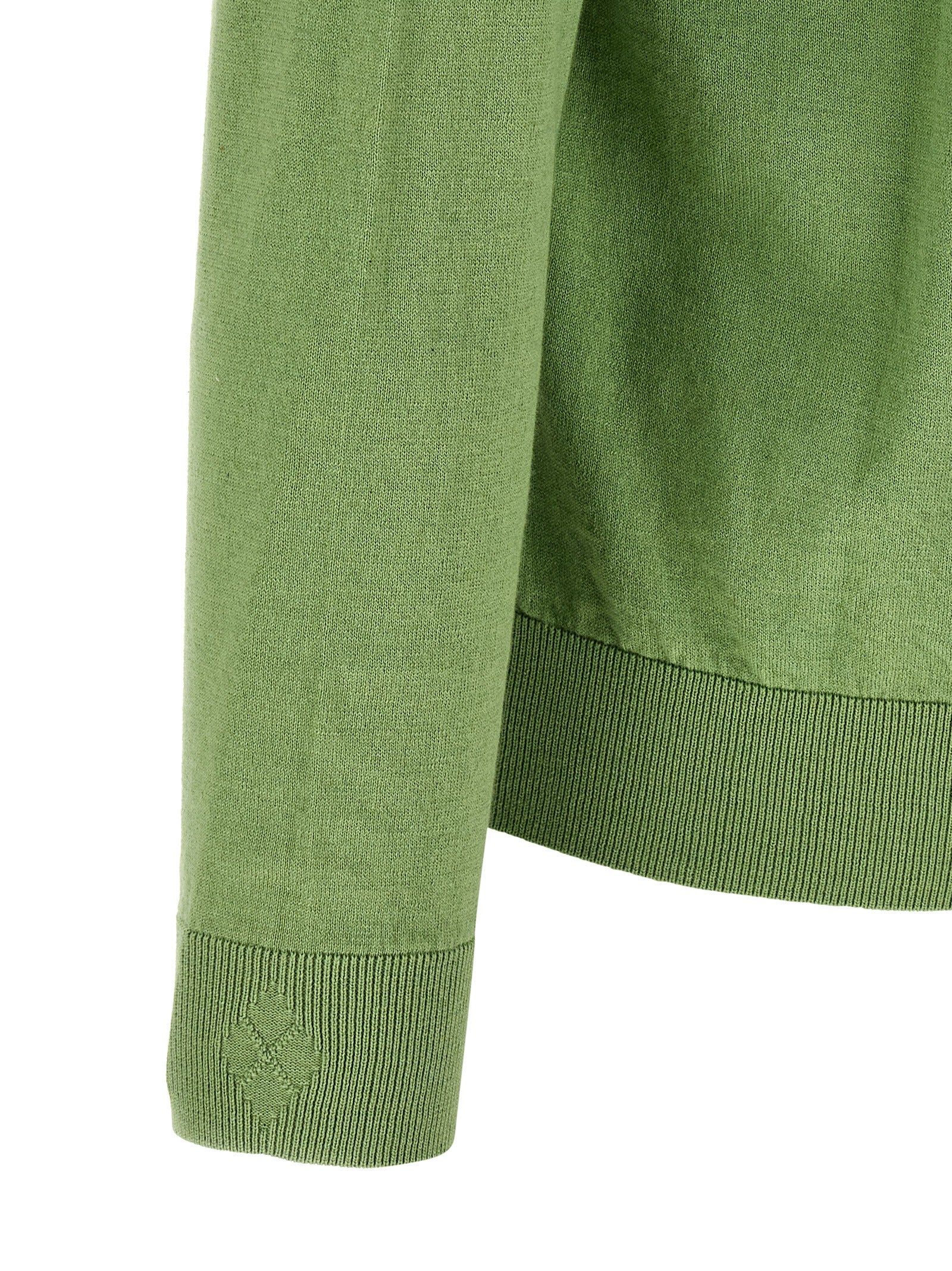 Cardigan by Ballantyne for men in cashmere cotton blend bicolour, green, patterned, argyle & jacquard features a nuanced silhouette with a refined and nuanced detailing for a sophisticated look.