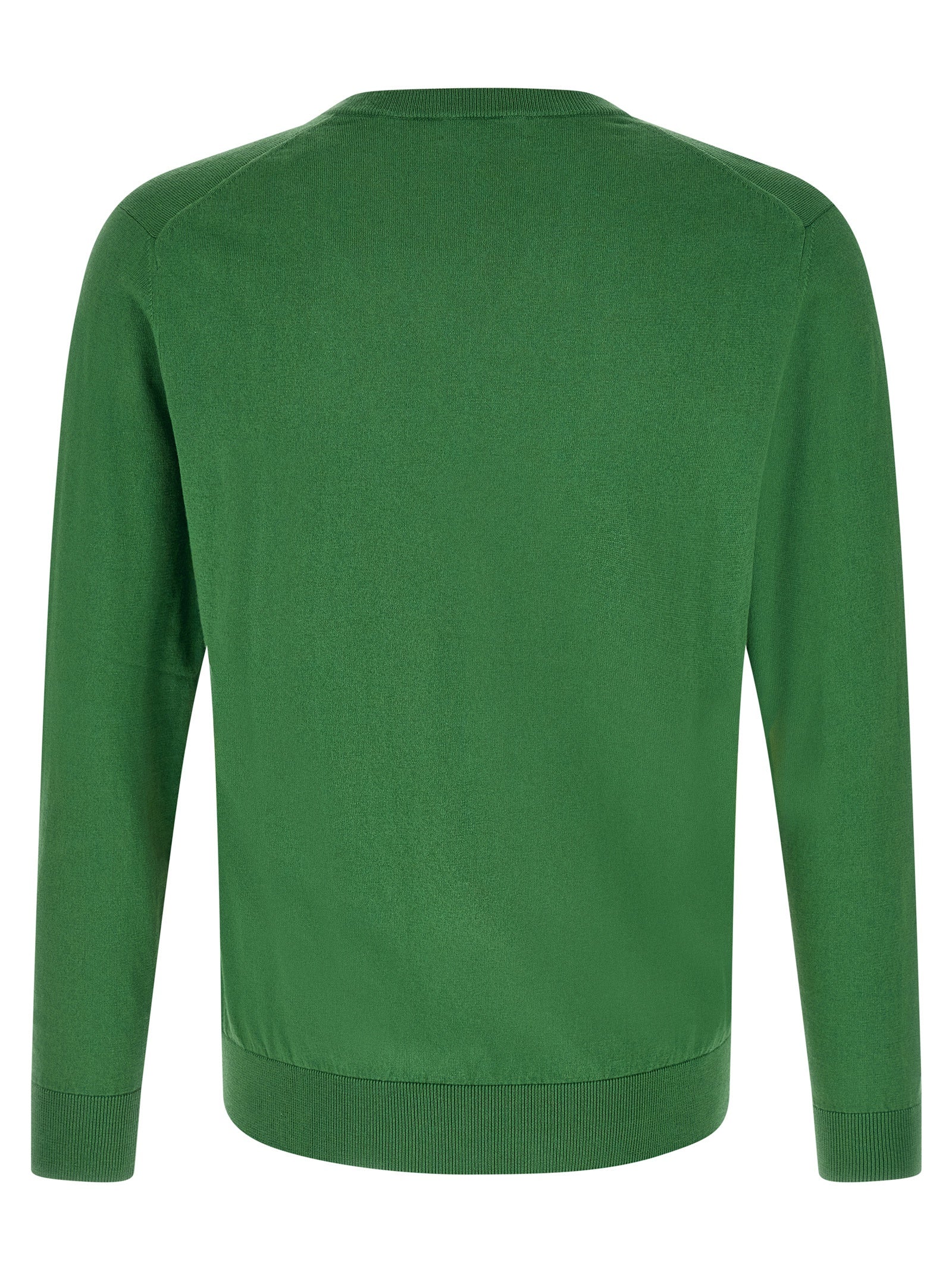Cardigan by Ballantyne for men in plush cotton & cashmere bicolour, green, patterned, argyle & jacquard presents a textural silhouette, artfully finished with a textural v-neck neckline and for a sophisticated, textural look.