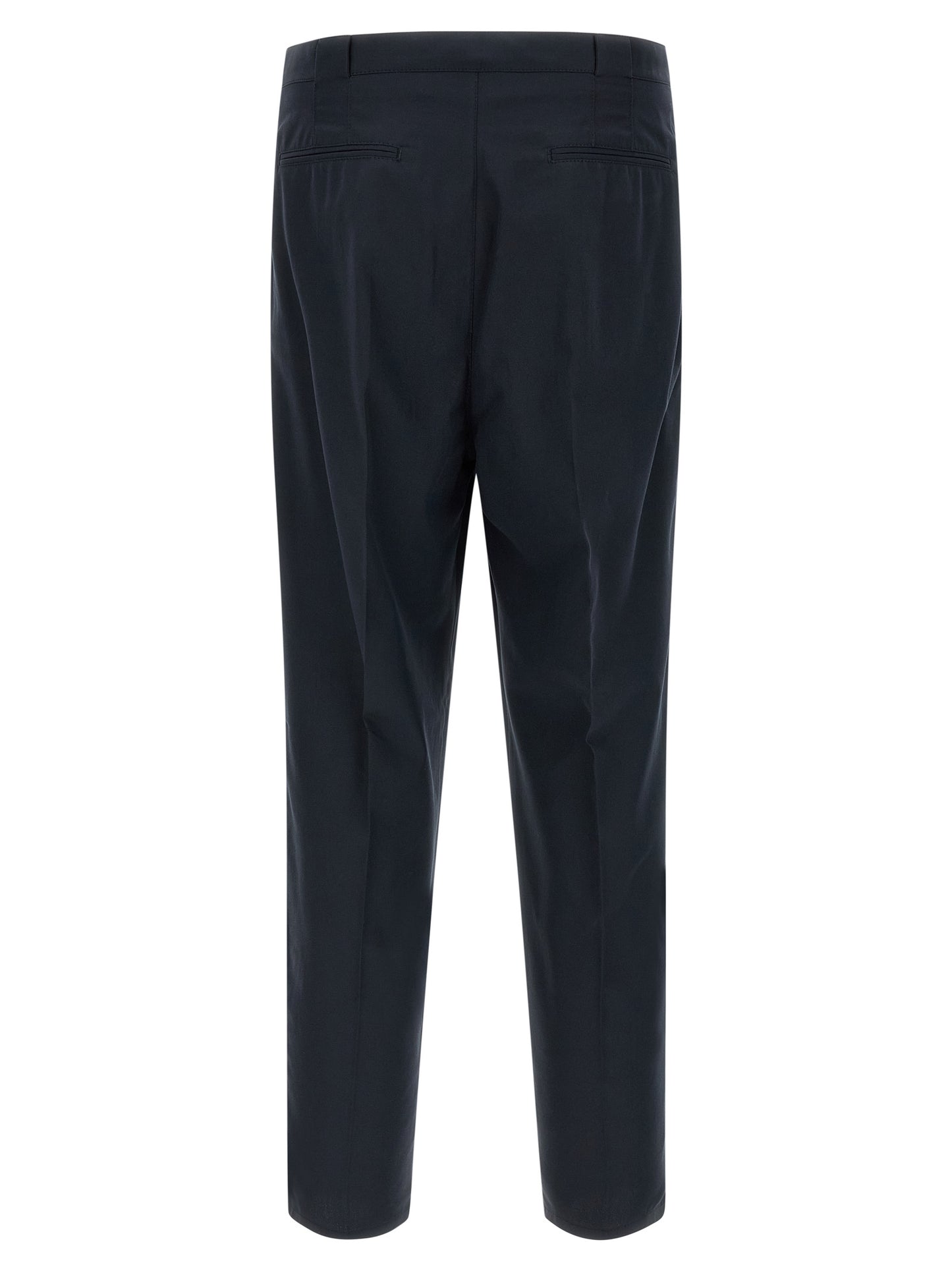 Chinos Pants by Brunello Cucinelli for men in cotton blue, featuring a architectural straight-leg & regular-fit with a architectural long and for a refined silhouette.