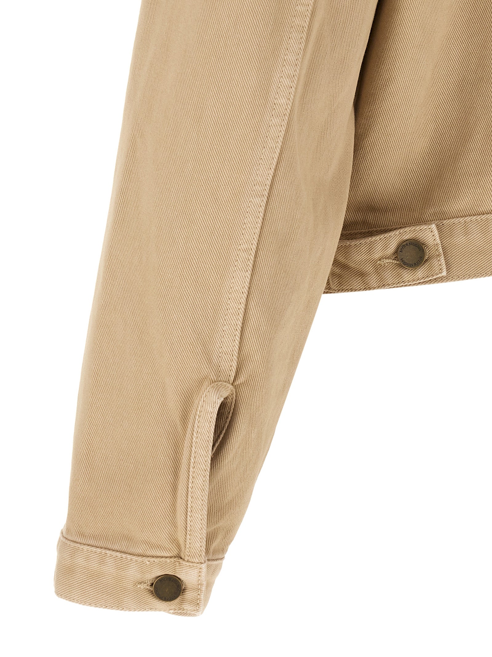 Trucker Jacket by Entire Studios for men in denim cotton beige features an contemporary silhouette, showcasing a sophisticated and contemporary pockets & insulated for a truly refined look.