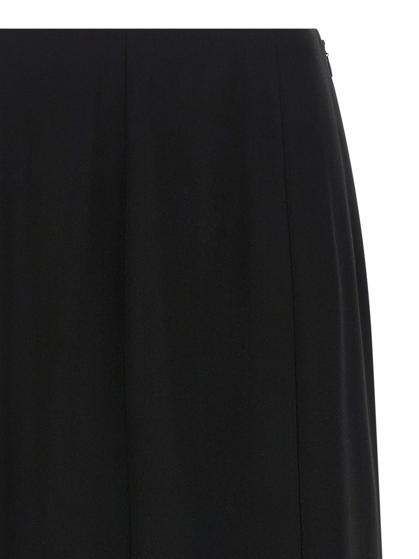 Skirt by Valentino Garavani for women in silk black features an relaxed-yet-refined silhouette that elegantly showcases the Women's Flared Asymmetrical Silk Midi Skirt design and sophisticated midi.