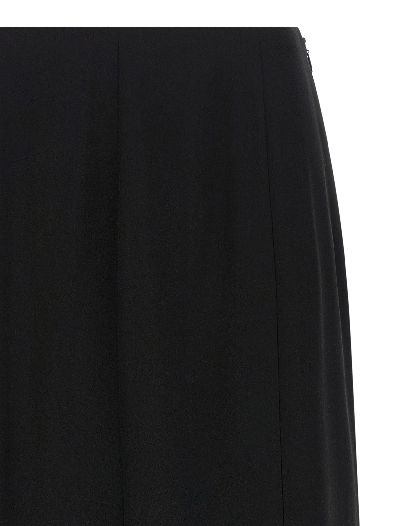 Skirt by Valentino Garavani for women in silk black features an relaxed-yet-refined silhouette that elegantly showcases the Women's Flared Asymmetrical Silk Midi Skirt design and sophisticated midi.