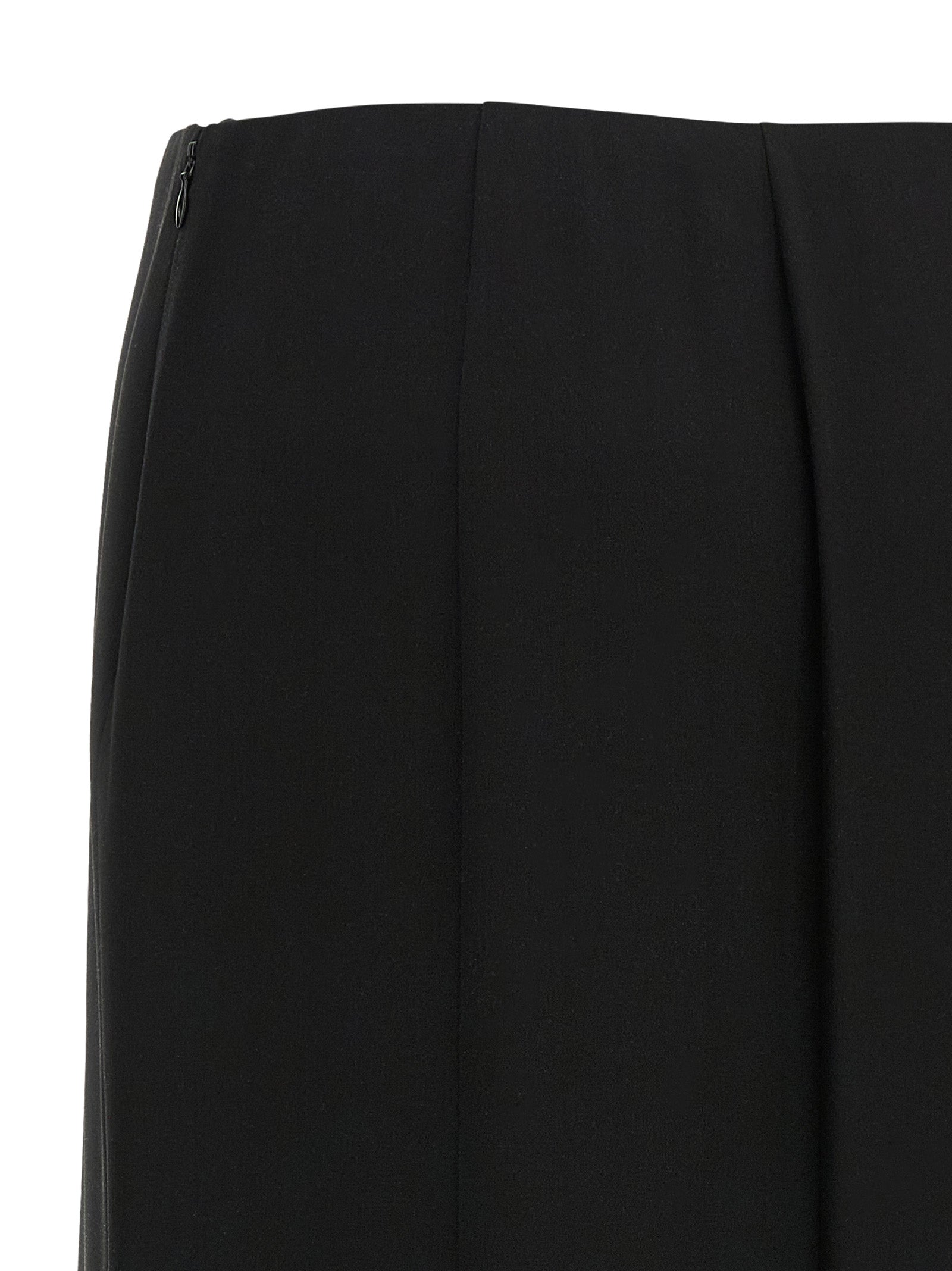 Skirt by Valentino Garavani for women in silk black features a sublime silhouette, showcasing the sublime design of the Women's Flared Asymmetrical Silk Midi Skirt in a sophisticated midi.