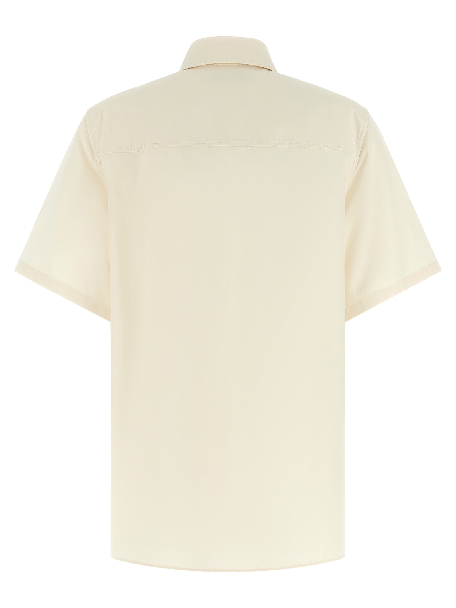 Blouse by Ferragamo for women in cotton & silk beige, pearl & signature showcases a sleek silhouette, elegantly detailed with a sleek asymmetric neckline and for a sleek finish.