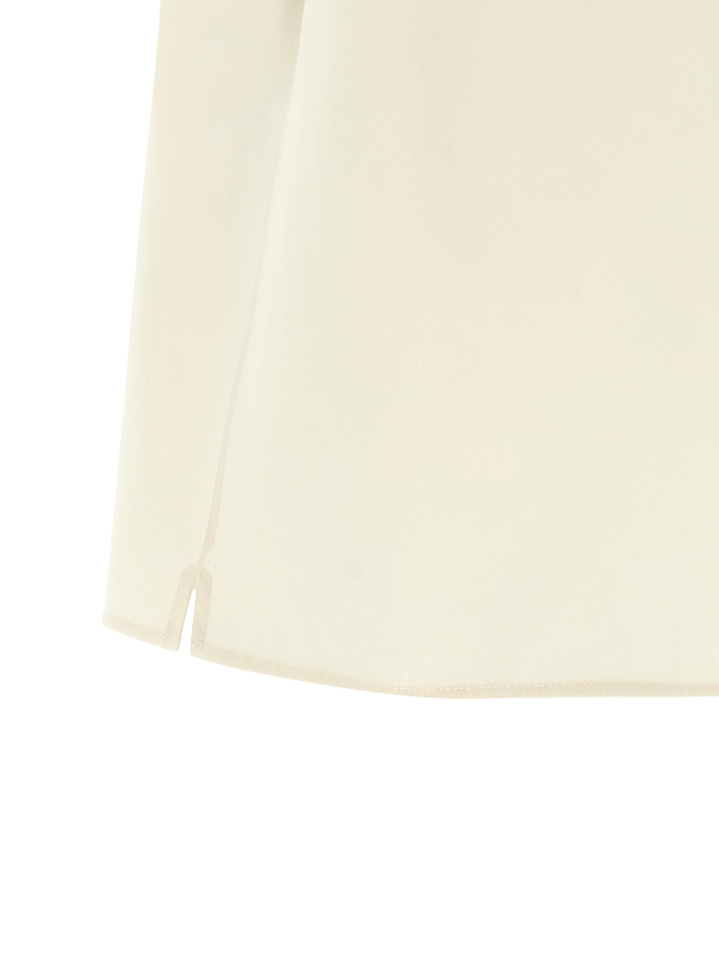 Blouse by Ferragamo for women in cotton & silk beige, pearl & signature showcases a sharp silhouette, elegantly detailed with a sharp and sharp .
