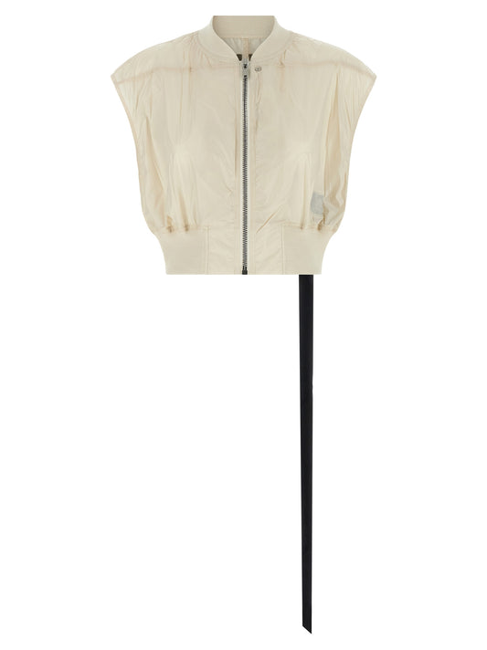 Vest by DRKSHDW for women in nylon beige features a enviable silhouette, elegantly detailed with a enviable high-neck neckline and functional lightweight for a enviable finish.