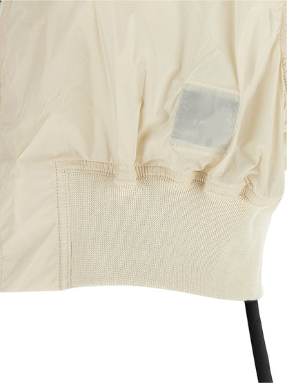 Vest by DRKSHDW for women in nylon beige showcases a dynamic silhouette, perfectly balancing lightweight with a dynamic for a sophisticated, high-fashion look.