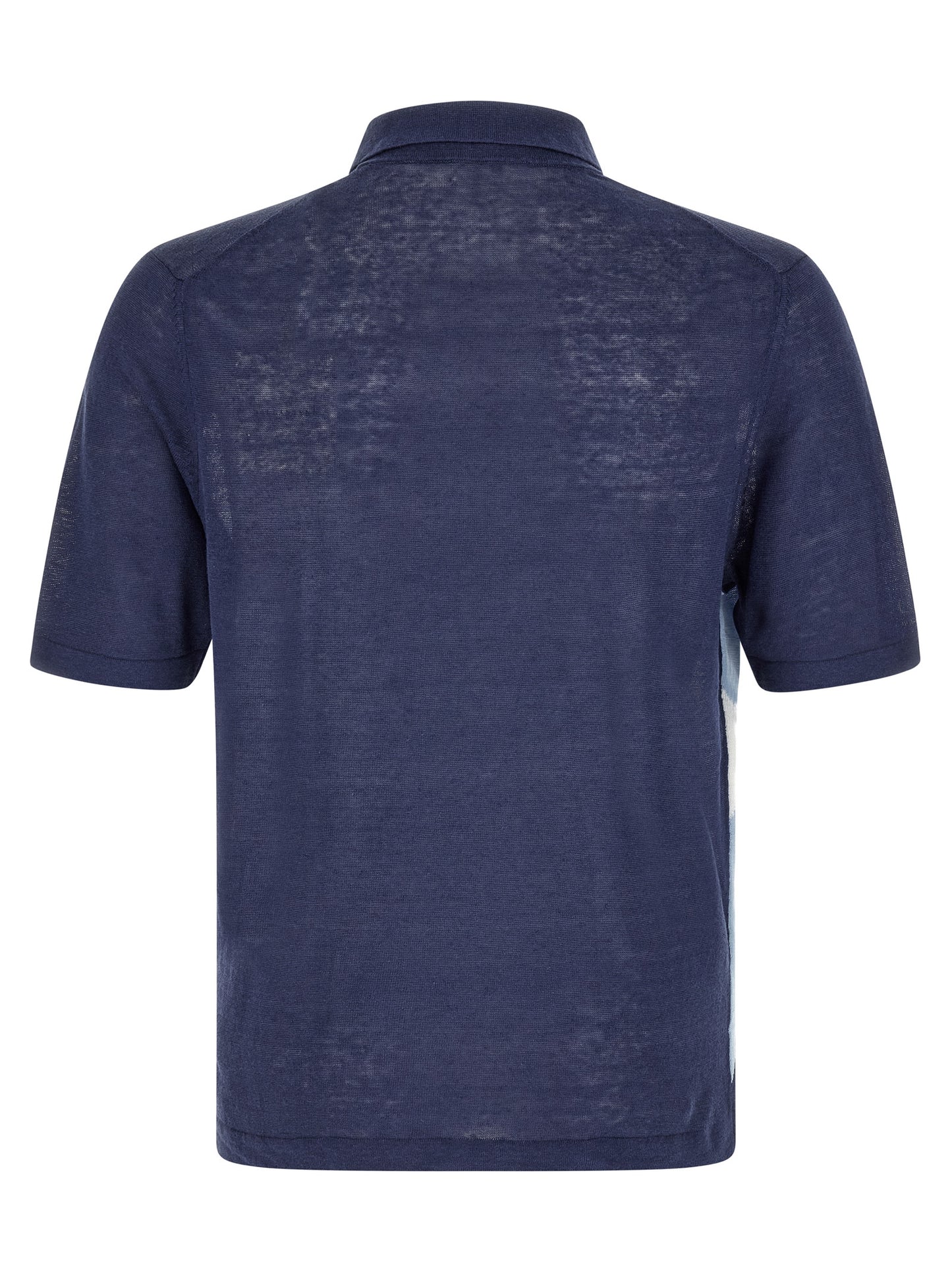 Polo Shirt by Ballantyne for men in linen & cotton blue, patterned, argyle & jacquard presents a sleek silhouette, featuring a refined and for a sleek finish.