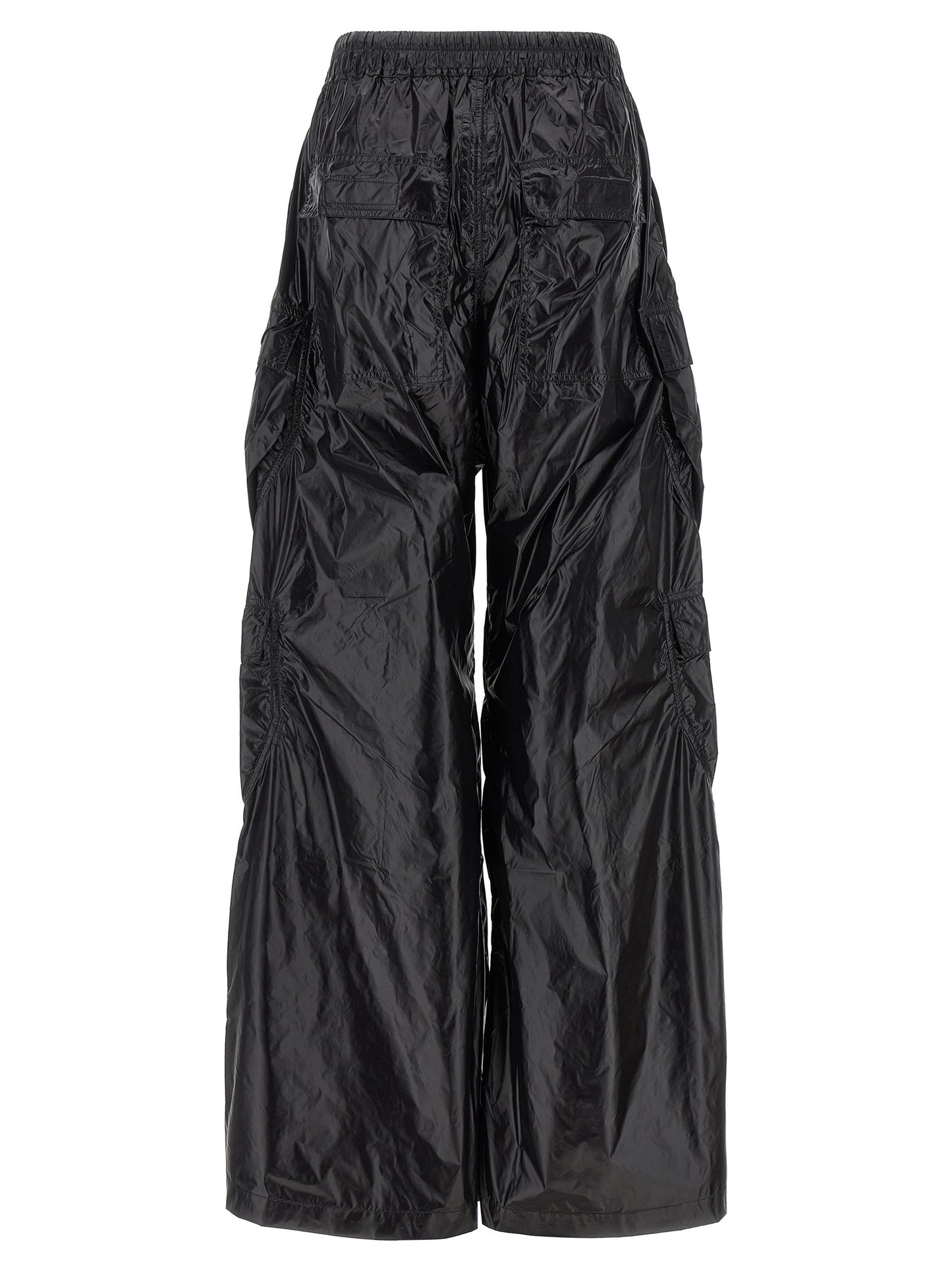 Cargo Pants by DRKSHDW for women in nylon black features an tailored flared & wide with a and long, creating a tailored utilitarian silhouette.