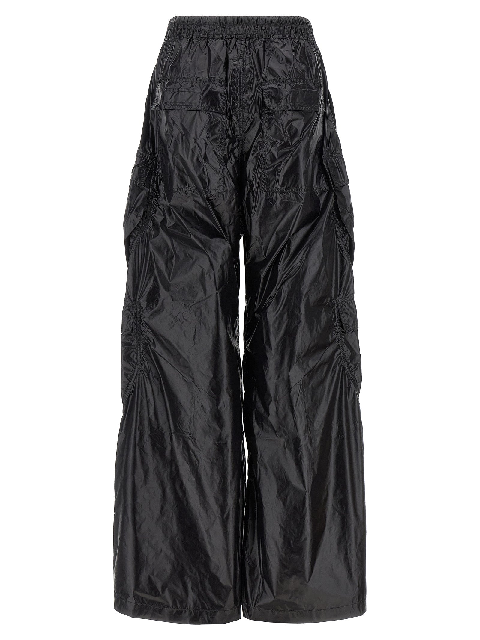 Cargo Pants by DRKSHDW for women in nylon black features an tailored flared & wide with a and long, creating a tailored utilitarian silhouette.