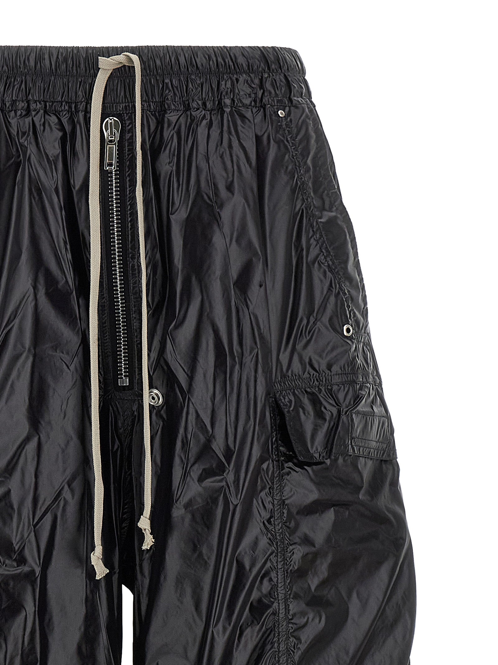 Cargo Pants by DRKSHDW for women in nylon black features an smart casual flared & wide and long, expertly tailored with a and smart casual utilitarian details for a sophisticated look.