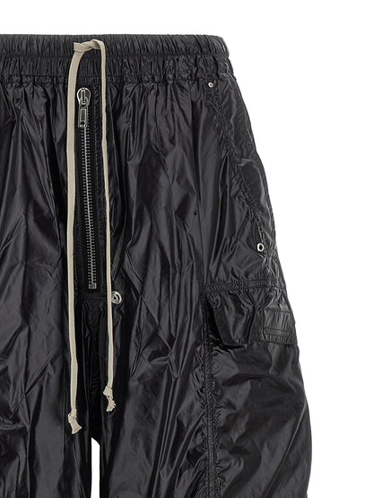 Cargo Pants by DRKSHDW for women in nylon black features an smart casual flared & wide and long, expertly tailored with a and smart casual utilitarian details for a sophisticated look.