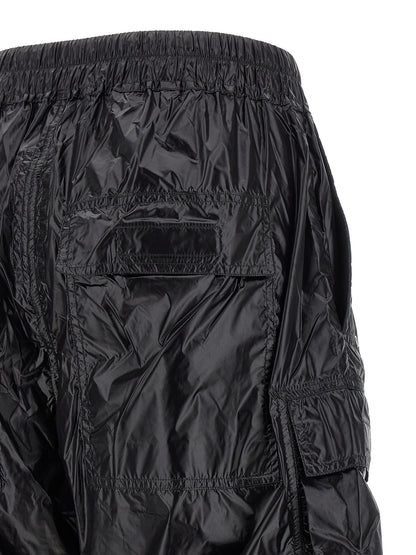 Cargo Pants by DRKSHDW for women in nylon black presents a on trend silhouette, artfully finished with a on trend flared & wide, long, and for a sophisticated look.