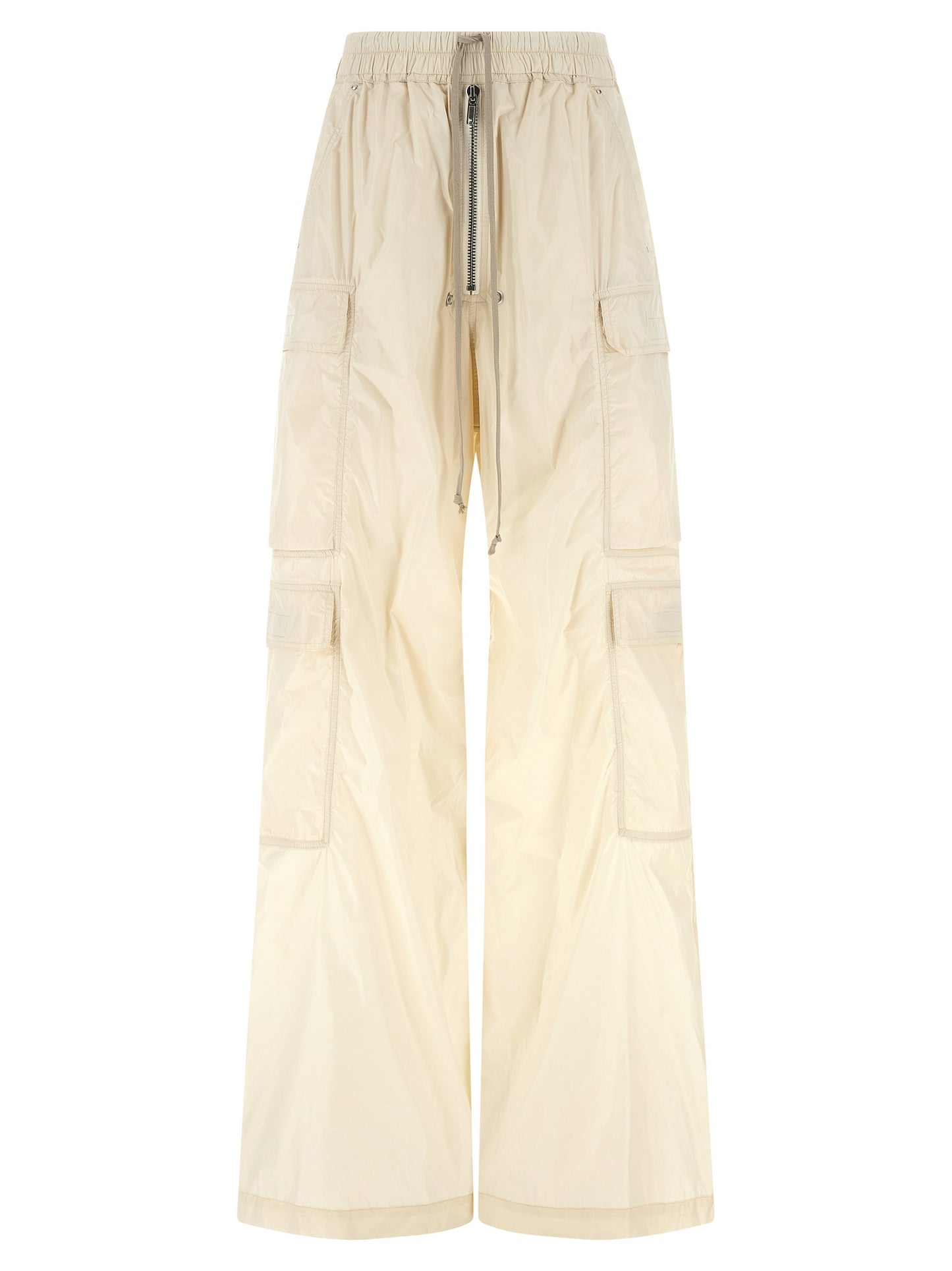Cargo Pants by DRKSHDW for women in nylon beige features a architectural flared & wide with a architectural long and architectural .