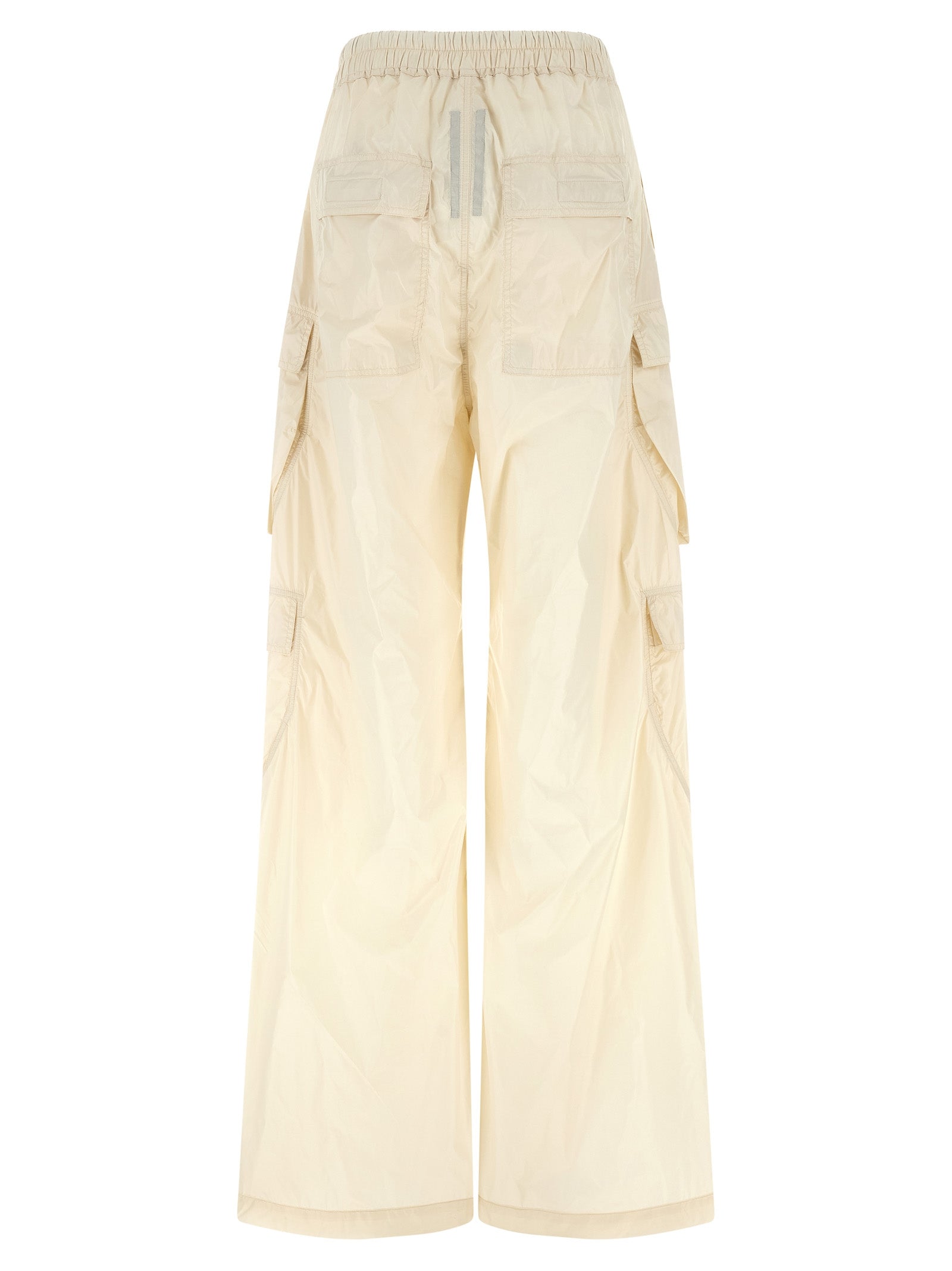 Cargo Pants by DRKSHDW for women in nylon beige presents a on trend silhouette, artfully finished with a on trend flared & wide, long, and for a sophisticated look.