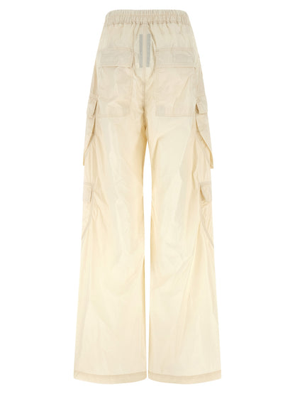 Cargo Pants by DRKSHDW for women in nylon beige presents a on trend silhouette, artfully finished with a on trend flared & wide, long, and for a sophisticated look.
