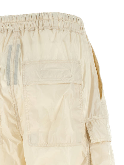Cargo Pants by DRKSHDW for women in nylon beige features a sartorial silhouette, showcasing a sophisticated flared & wide with a refined long and elegant .