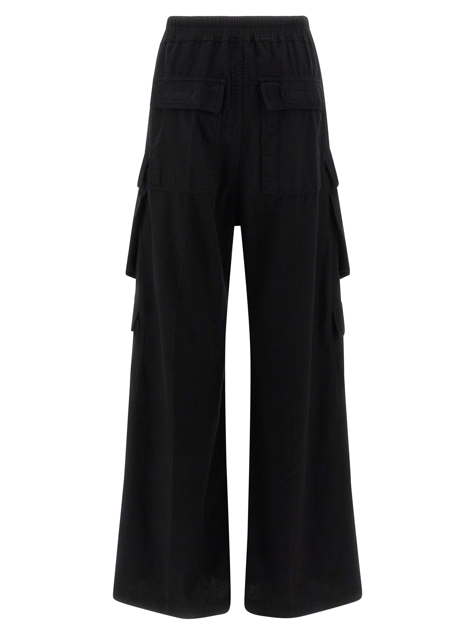 Cargo Pants by DRKSHDW for women in cotton black features an tailored flared & wide with a and long, creating a tailored utilitarian silhouette.