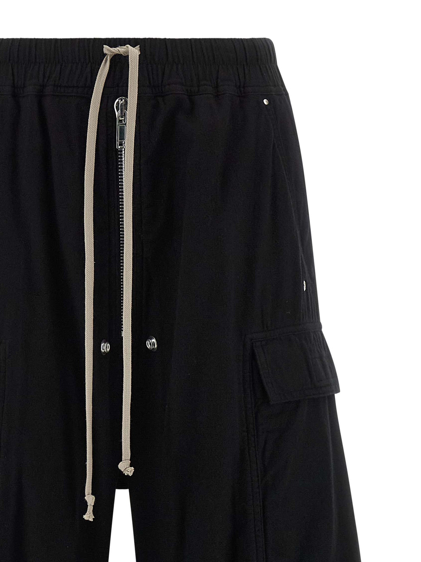 Cargo Pants by DRKSHDW for women in cotton black features an smart casual flared & wide and long, expertly tailored with a and smart casual utilitarian details for a sophisticated look.
