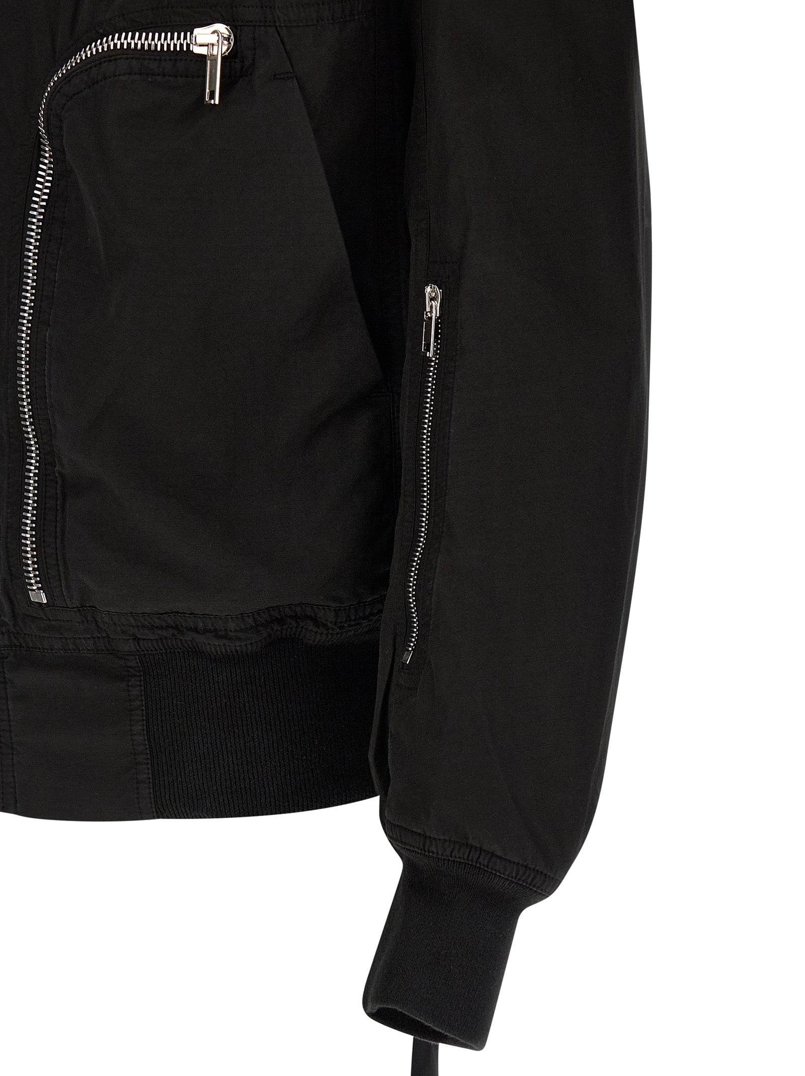 Bomber Jacket by DRKSHDW for men in cotton black features a city-ready silhouette, detailed with and a city-ready .