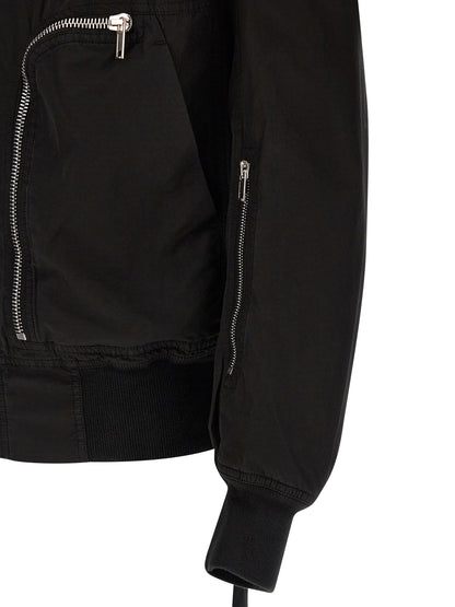 Bomber Jacket by DRKSHDW for men in cotton black features a city-ready silhouette, detailed with and a city-ready .