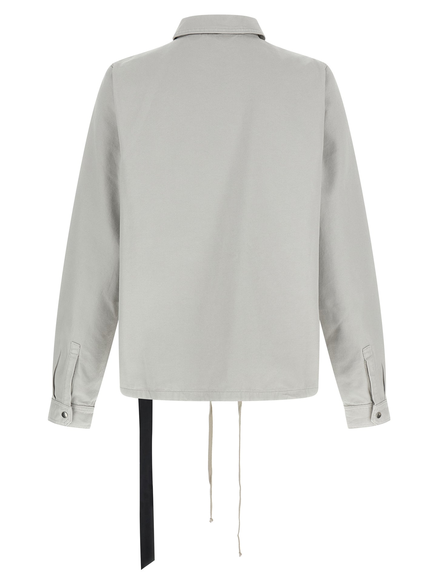 Windbreaker Jacket by DRKSHDW for men in cotton canvas beige features an enduring silhouette, showcasing technical pockets & windproof and a sophisticated shirt-collar neckline for a truly enduring aesthetic.