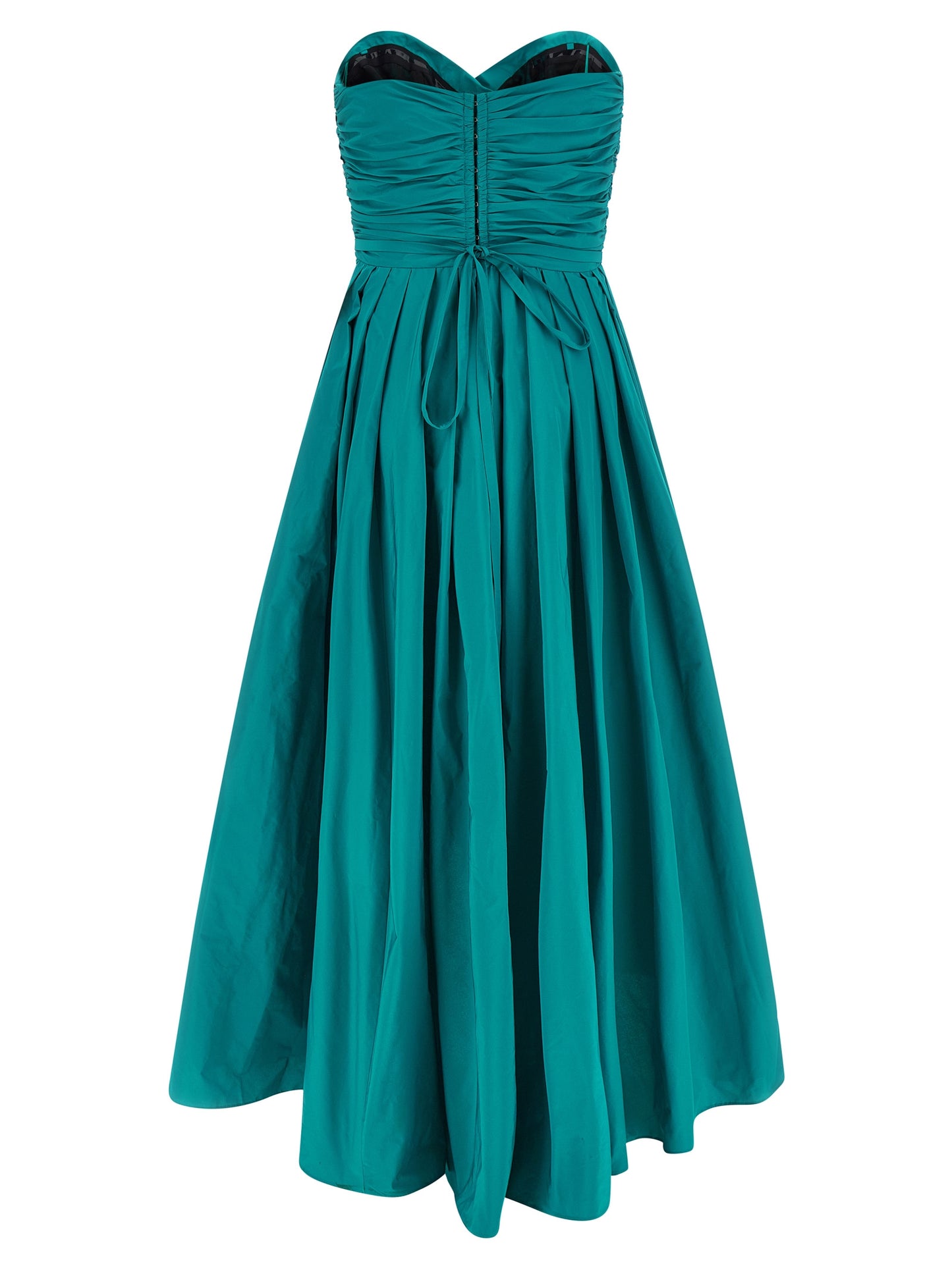 Dress by PINKO for women in polyester & crystal bicolour & green showcases a striking silhouette, elegantly detailed with a , refined sweetheart neckline, and a striking long for a striking finish.