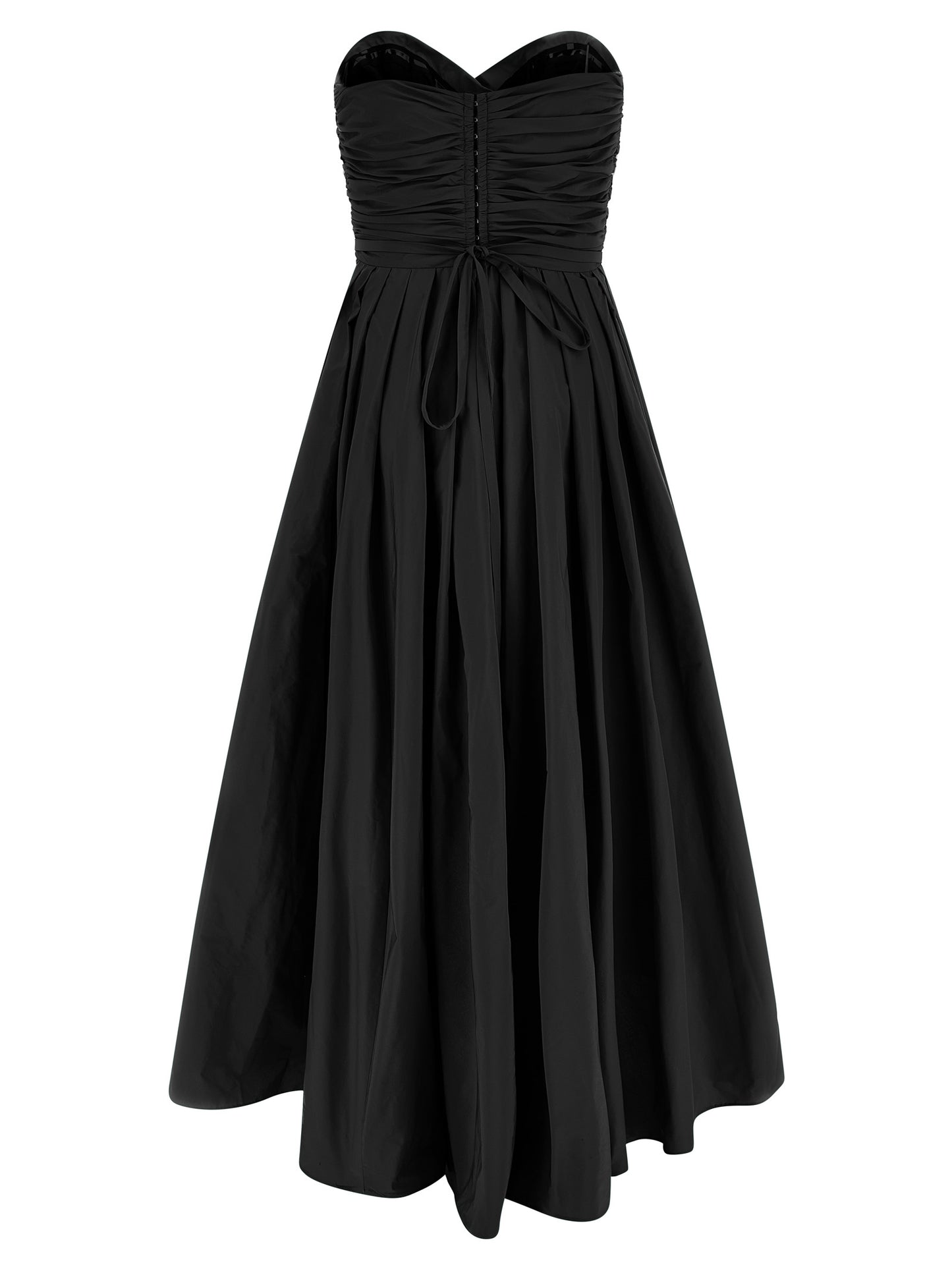 Dress by PINKO for women in polyester black features an cute silhouette, detailed with a and split sweetheart neckline that elegantly flows into a cute long.