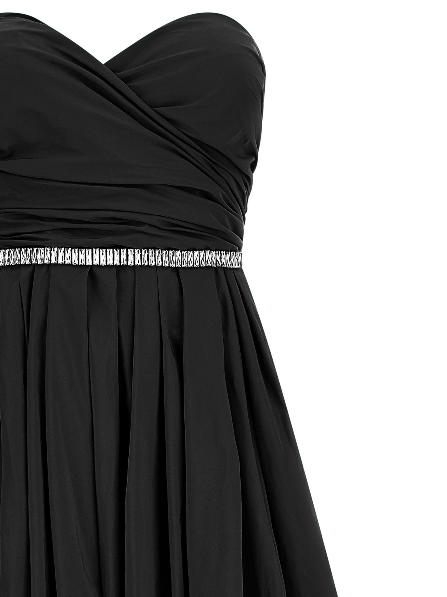 Dress by PINKO for women in polyester black showcases a striking silhouette, elegantly detailed with a , refined split sweetheart neckline, and a striking long for a striking finish.