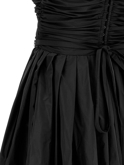 Dress by PINKO for women in polyester black features an sultry silhouette defined by a and , falling to an sultry long for a sultry look.