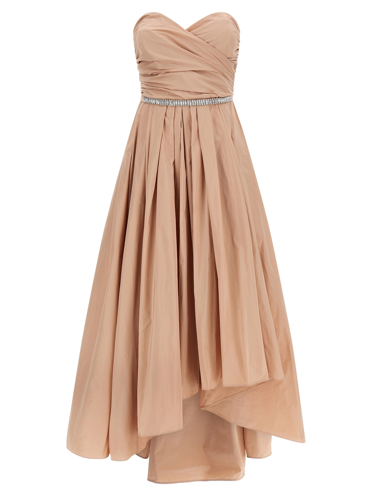 Dress by PINKO for women in polyester & crystal multicolor & pink features an magnificent silhouette, artfully detailed with a magnificent split sweetheart neckline and that flows into an magnificent maxi long.