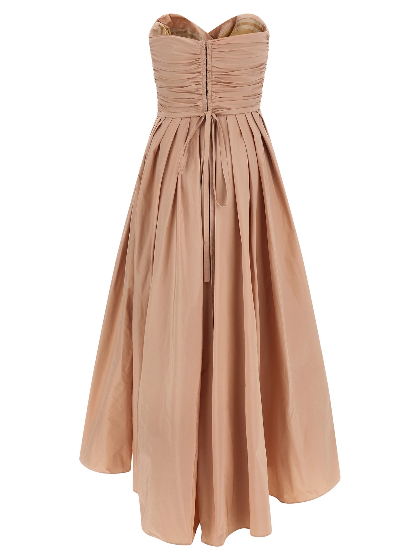 Dress by PINKO for women in polyester & crystal multicolor & pink showcases a striking silhouette, elegantly detailed with a , refined split sweetheart neckline, and a striking maxi long for a striking finish.