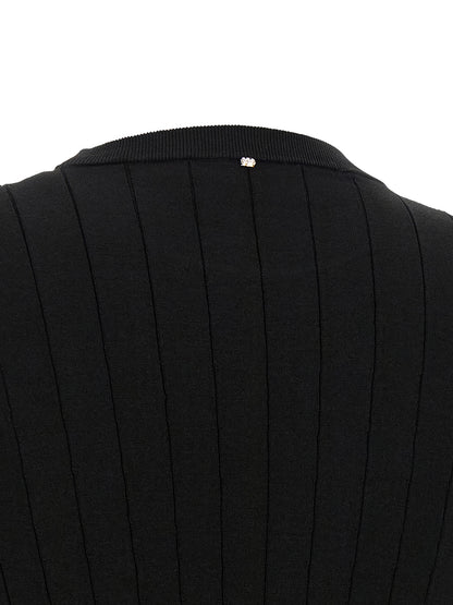 Sportmax Black Viscose Short Dress