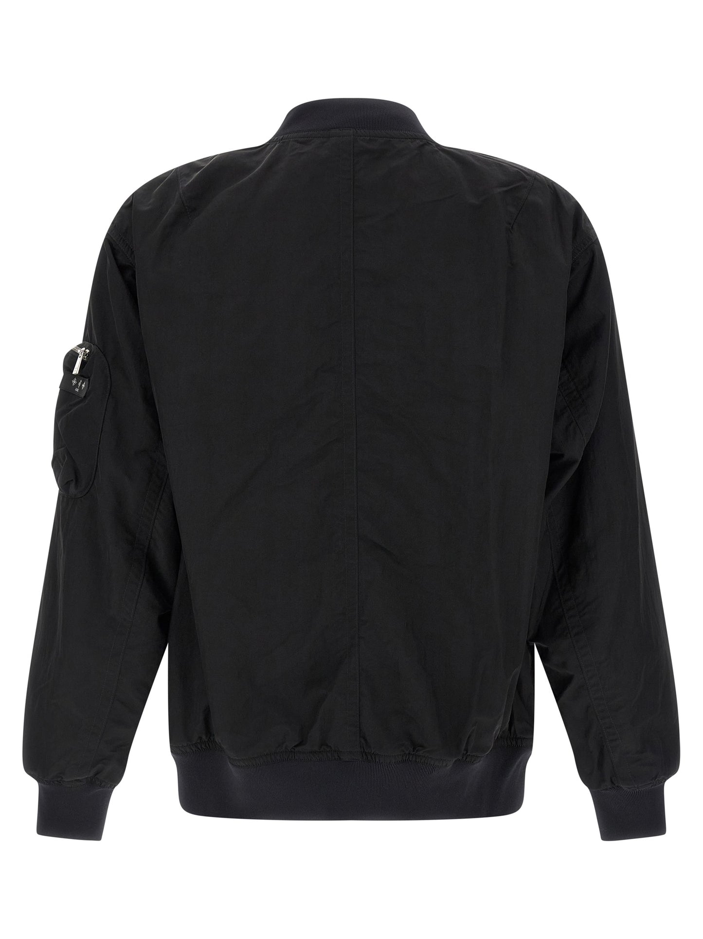 Bomber Jacket by Tatras for men in nylon fabric black presents a effortlessly chic silhouette, showcasing a sophisticated high-neck neckline and premium for a truly effortlessly chic finish.