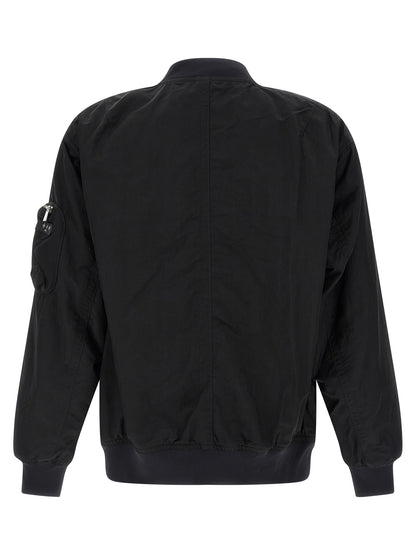 Bomber Jacket by Tatras for men in nylon fabric black presents a effortlessly chic silhouette, showcasing a sophisticated high-neck neckline and premium for a truly effortlessly chic finish.