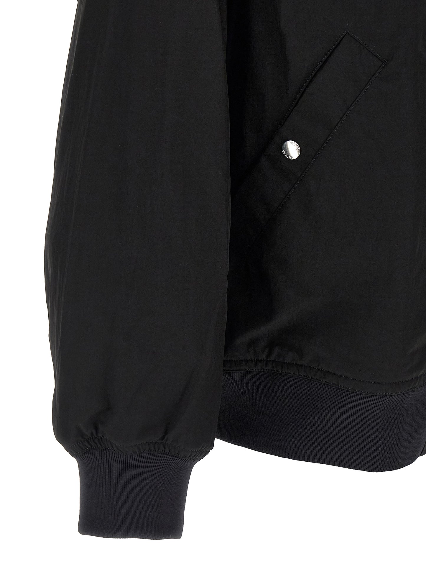 Bomber Jacket by Tatras for men in nylon fabric black features an on trend silhouette, showcasing refined and a sophisticated high-neck neckline for a truly on trend finish.