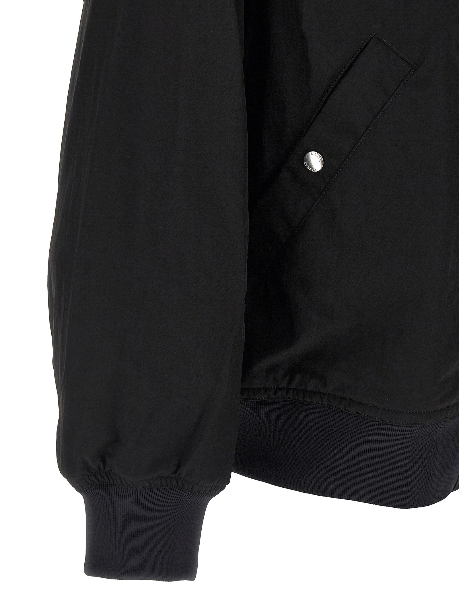 Bomber Jacket by Tatras for men in nylon fabric black features an on trend silhouette, showcasing refined and a sophisticated high-neck neckline for a truly on trend finish.