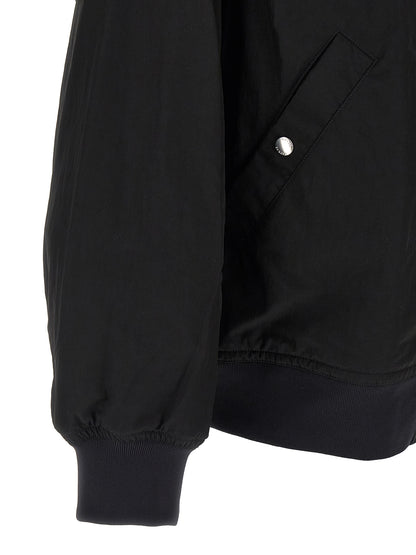 Bomber Jacket by Tatras for men in nylon fabric black features an on trend silhouette, showcasing refined and a sophisticated high-neck neckline for a truly on trend finish.