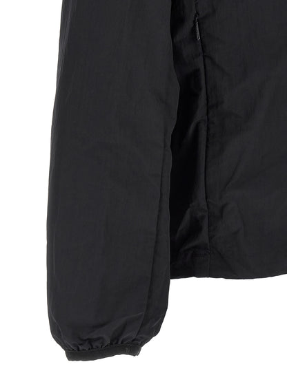 Hooded Windbreaker Jacket by Tatras for men in nylon fabric black & print features an perennial silhouette with a refined hooded neckline and perennial pockets, hooded & windproof for a sophisticated weather-resistant look.
