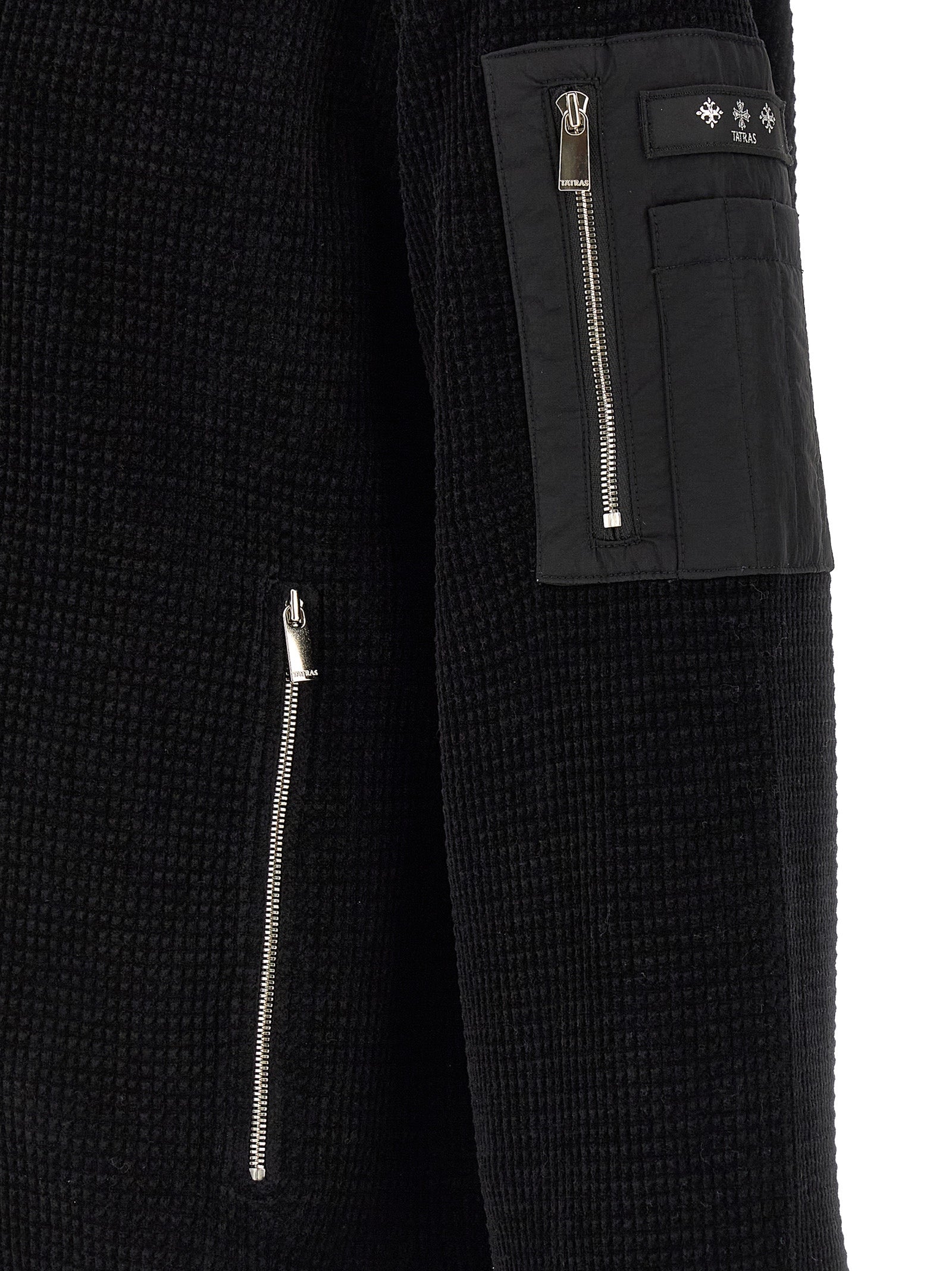 Bomber Jacket by Tatras for men in nylon cotton polyester black showcases a bohemian silhouette, artfully detailed with a bohemian and signature pockets for a truly bohemian finish.