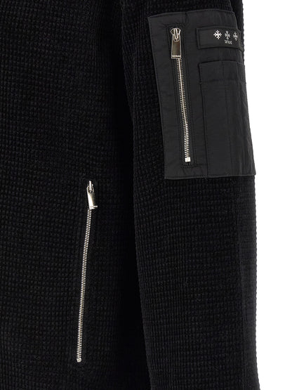 Bomber Jacket by Tatras for men in nylon cotton polyester black showcases a bohemian silhouette, artfully detailed with a bohemian and signature pockets for a truly bohemian finish.