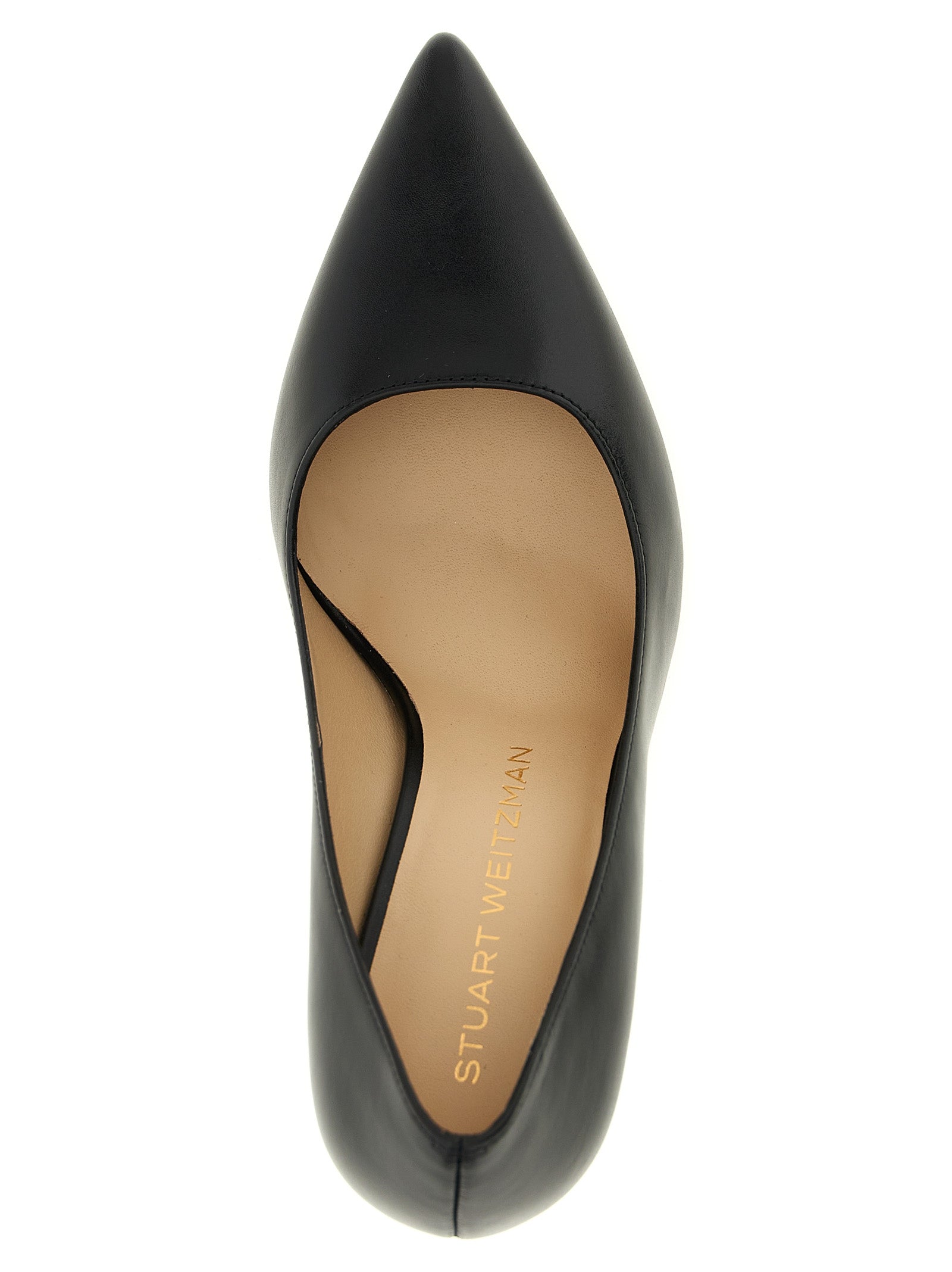 This High-Heel Pumps Heels by Stuart Weitzman for women in bos taurus calfskin leather black presents a effortlessly chic silhouette from the Women's Bos Taurus Calfskin Leather High-Heel Pumps Heels collection, featuring a effortlessly chic high-heel and effortlessly chic pointed toe style.