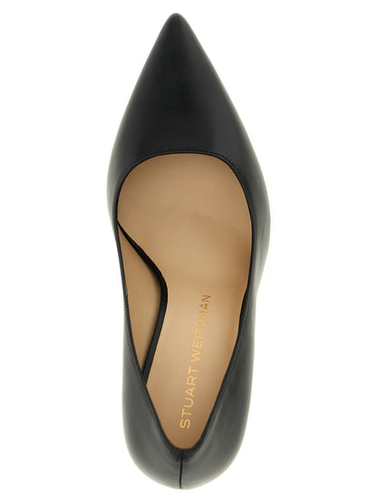 This High-Heel Pumps Heels by Stuart Weitzman for women in bos taurus calfskin leather black presents a effortlessly chic silhouette from the Women's Bos Taurus Calfskin Leather High-Heel Pumps Heels collection, featuring a effortlessly chic high-heel and effortlessly chic pointed toe style.