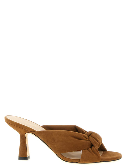 Stiletto Slider Sandals by Stuart Weitzman for women in polyethylene polyurethane suede leather brown features an statuesque Women's Polyethylene Polyurethane Suede Leather Stiletto Slider Sandals silhouette with a refined stiletto and elegant .