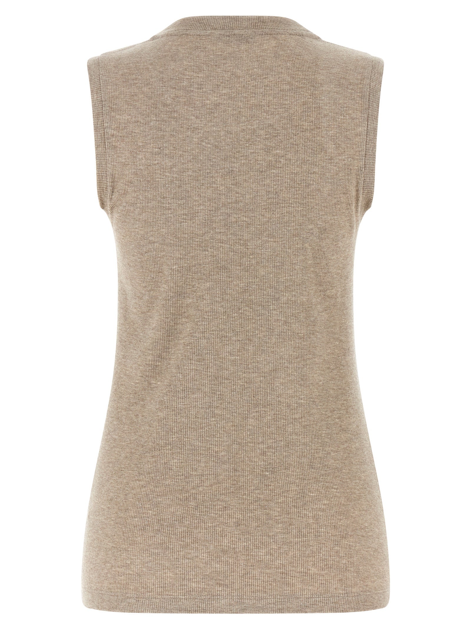 T-Shirt by Peserico for women in viscose beige features a plush silhouette, showcasing a sophisticated crew neckline and for a truly plush finish.