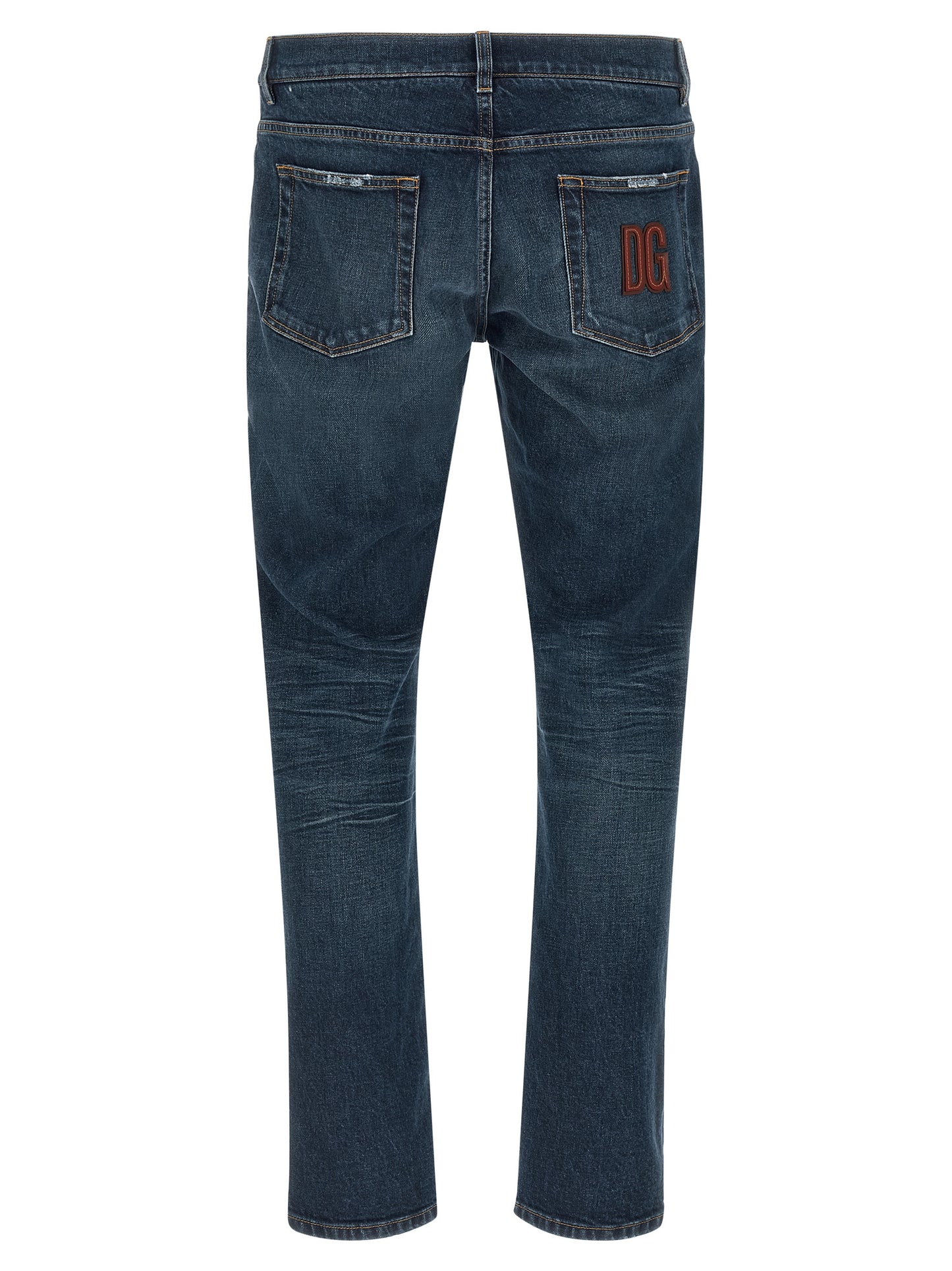 Jeans by Dolce & Gabbana for men in stretch denim cotton blue presents a refined pantology silhouette, artfully defined by a refined pantology , long, and a sophisticated low rise.