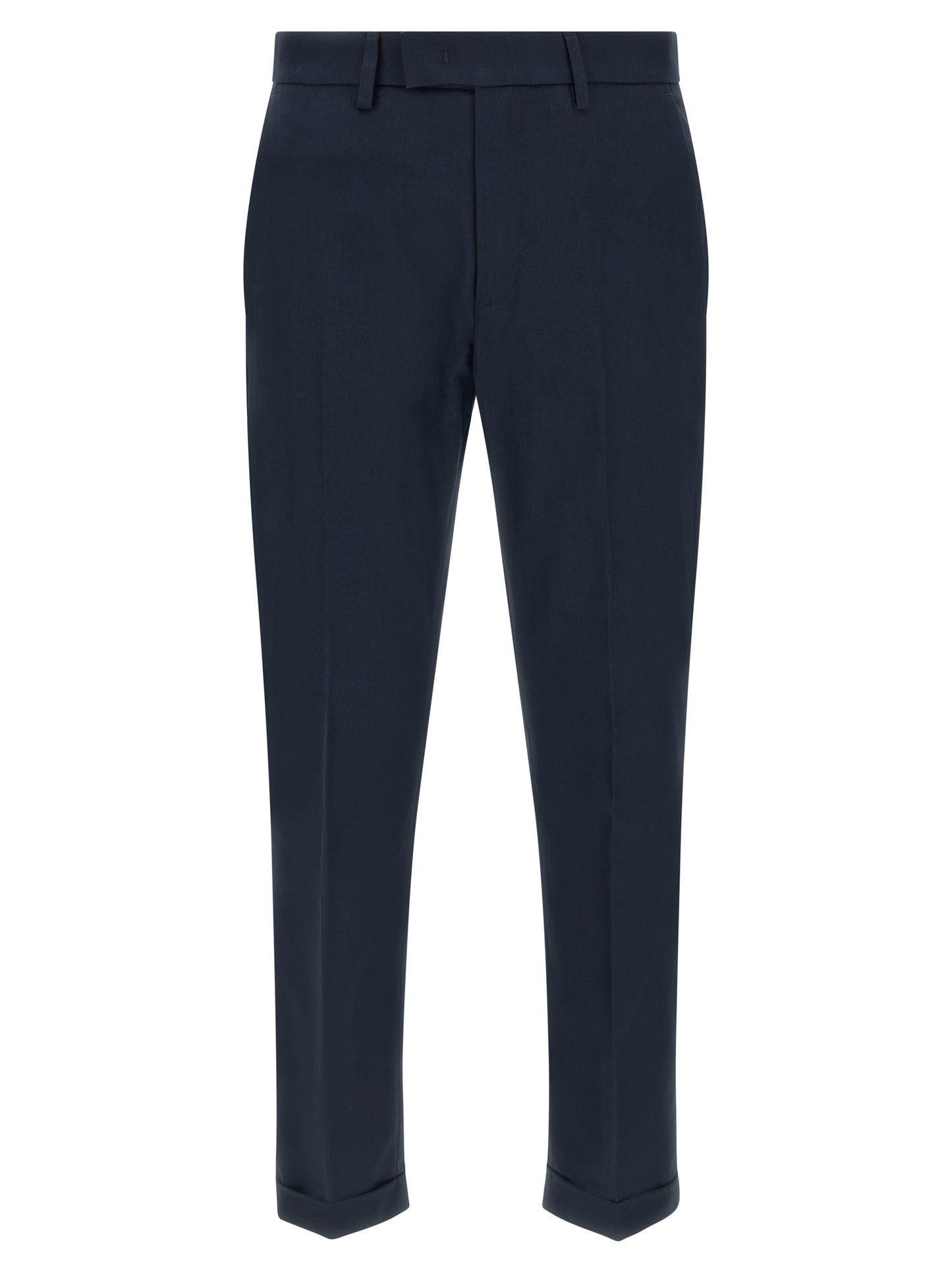 Chinos Pants by Department 5 for men in cotton blue features a modern silhouette, showcasing a modern straight-leg & regular-fit with a long and for a refined finish.
