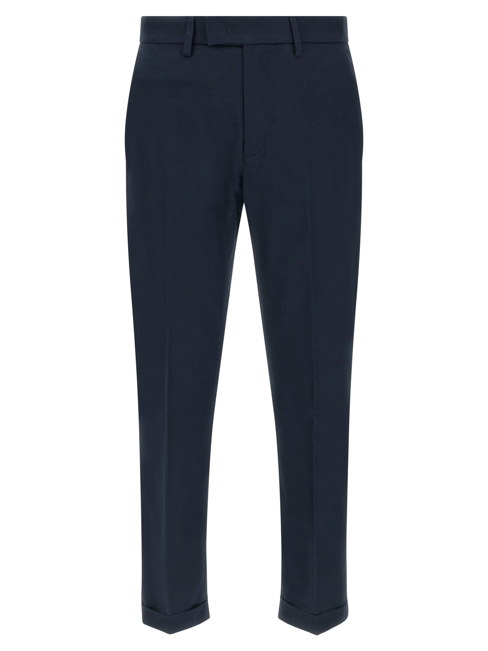 Chinos Pants by Department 5 for men in cotton blue features a modern silhouette, showcasing a modern straight-leg & regular-fit with a long and for a refined finish.
