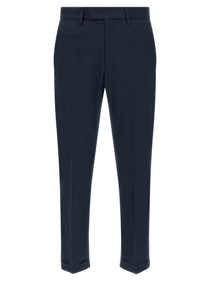 Chinos Pants by Department 5 for men in cotton blue features a modern silhouette, showcasing a modern straight-leg & regular-fit with a long and for a refined finish.